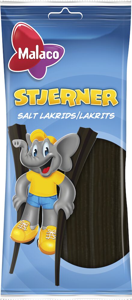 Malaco Stjerner Salt Lakrids 92g