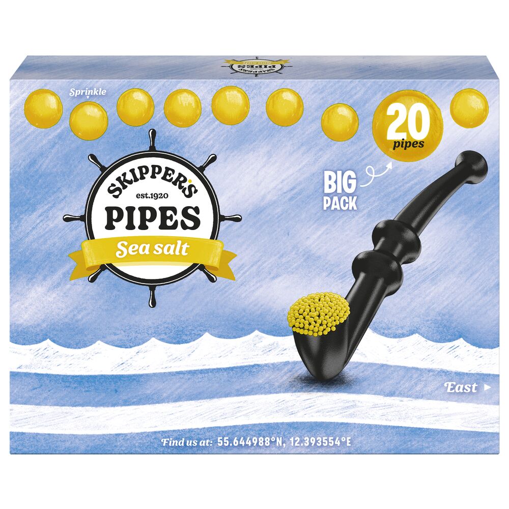 Skipper's Pipes Sea Salt 20 pak 340g