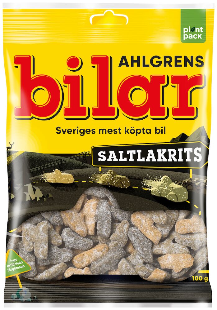 Ahlgrens bilar Saltlakrids 100g