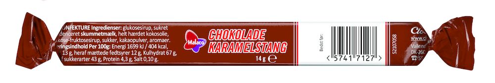 Malaco Chokoladekaramelstang 14g