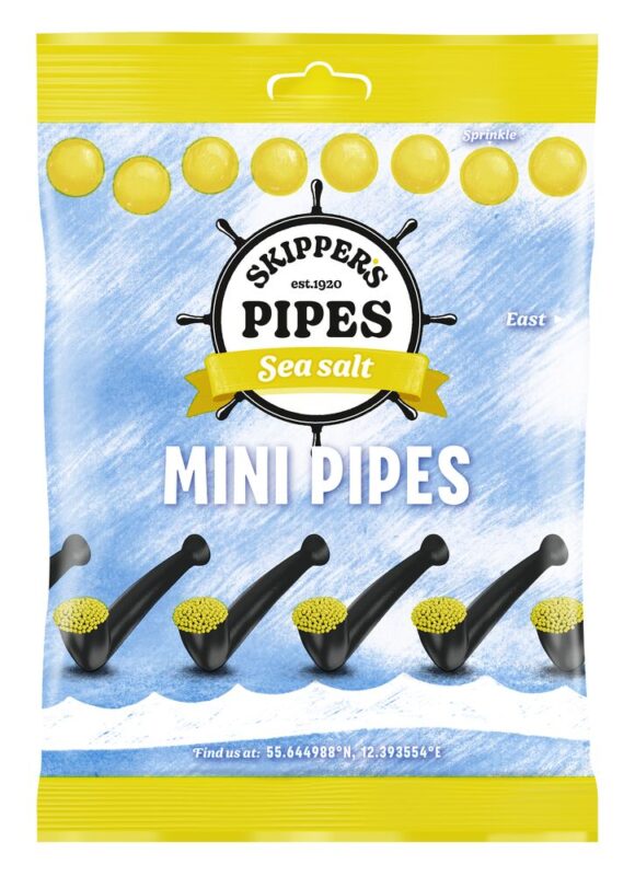 Skipper's Pipes Mini Pipes Sea Salt 192g